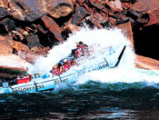 Riding the rapids down the Colorado River in Grand Canyon National Park in AZ.